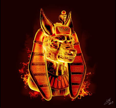 ArtStation - Fire image of the Egyptian God of the world of the dead ...