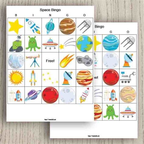 Free Printable Space Bingo (for out of this world fun) | Free bingo cards, Bingo for kids ...