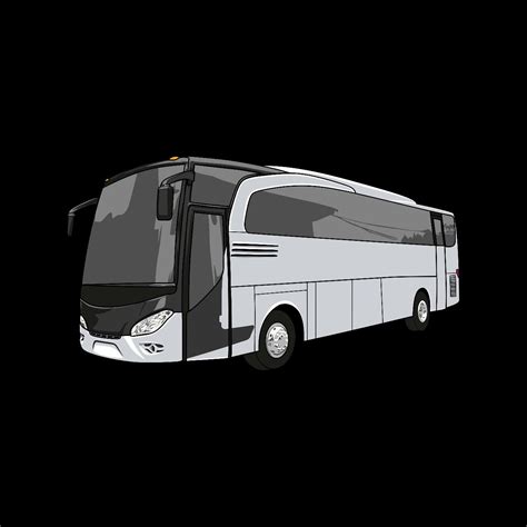 White Bus Illustration