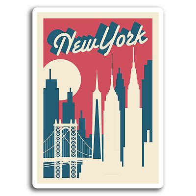 2 x 10cm New York USA Travel Vinyl Stickers - Sticker Laptop Luggage Gift #19343 | eBay