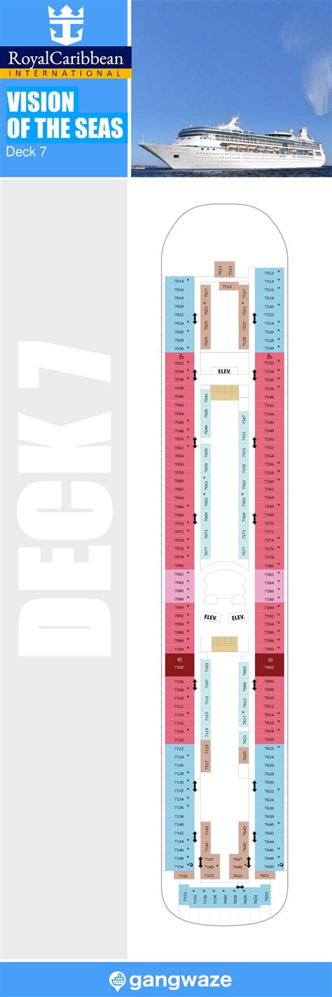 Vision of the Seas Deck 7 - Activities & Deck Plan Layout