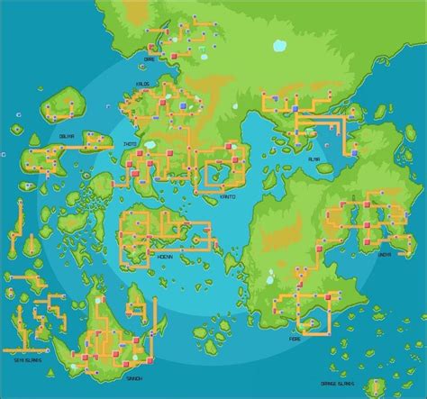 Full Pokemon World Map All Regions