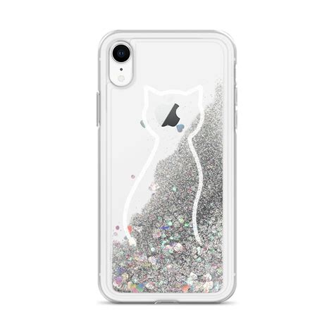 Cat Outline Liquid Glitter iPhone Case | From Your Pet