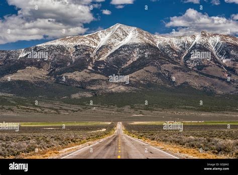 Wheeler Peak in Great Basin National Park, Snake Range mountains Stock ...