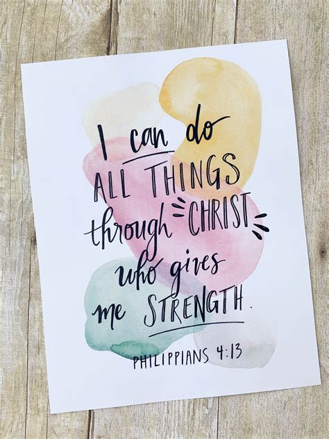 I Can Do All Things Philippians 4.13 Art Print | Etsy