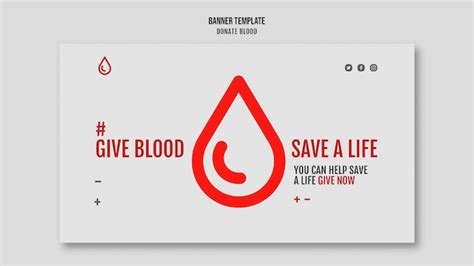 Premium PSD | Donate blood banner template