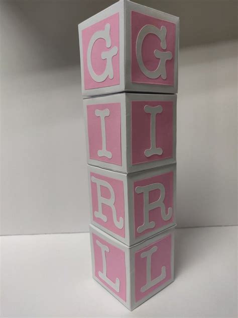 Girl blocks for baby shower centerpieces Party Setup, Baby Shower ...