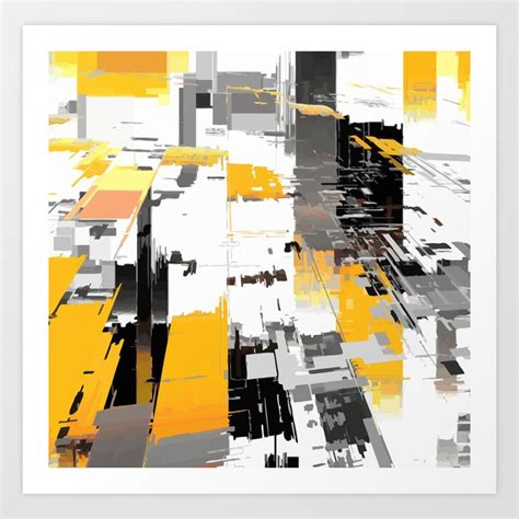 Yellow Emotions Art Print by Baidu | Society6