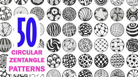 50 zentangle patterns 🌸 50 doodle patterns 🌸 50 patrones mandalas 🌸 50 ...