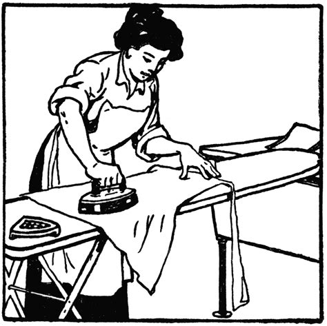 Woman Ironing Clothes | ClipArt ETC