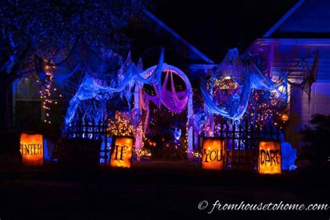 Halloween Outdoor Lighting Ideas: 21 Spooky Ways To Light Your Yard - Entertaining Diva