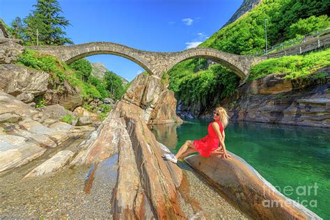 under Ponte dei Salti Bridge in Switzerland Digital Art by Benny Marty - Fine Art America