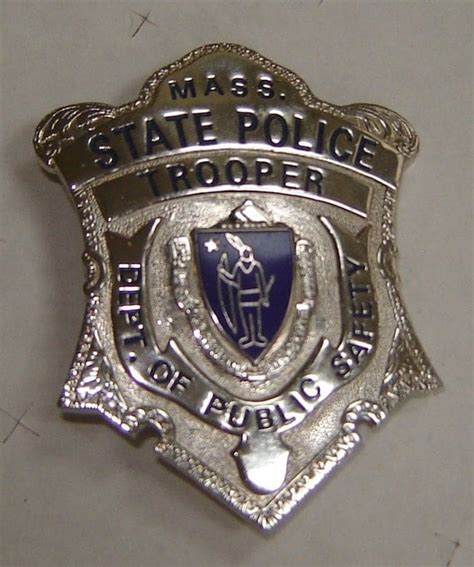 Vintage Massachusetts State Police Badge