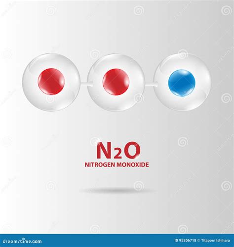 Nitrogen Monoxide Molecule Model Vector | CartoonDealer.com #95306718