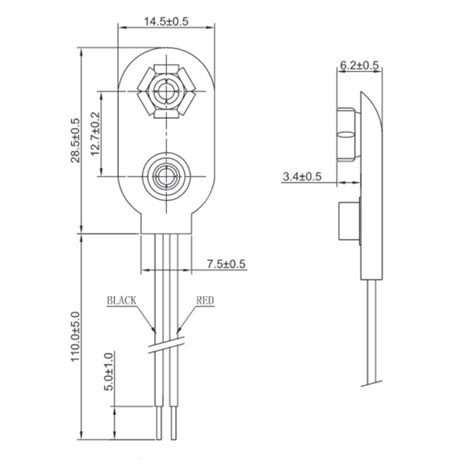 Dimensions Of A 9v Battery