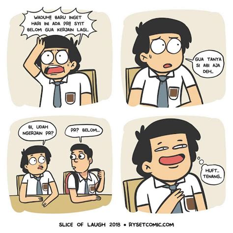 10 Komik Strip Lucu 'Kehidupan Anak Sekolah' yang Konyol Parah