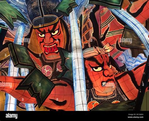 Colourful floats at Aomori Nebuta festival Stock Photo - Alamy