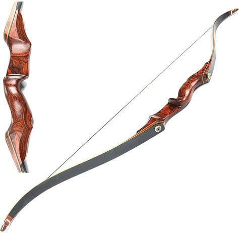 toparchery Takedown Recurve Bow 58",50lb Archery Hunting Wood Longbow ...