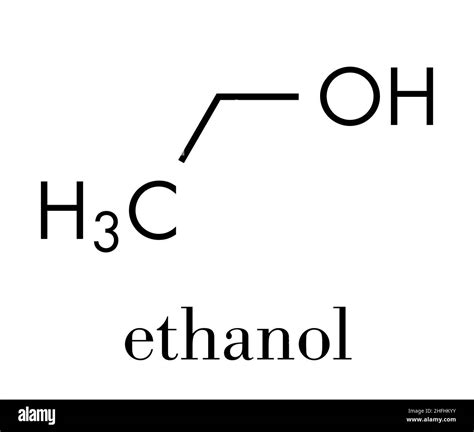 Alcohol (ethanol, ethyl alcohol) molecule, chemical structure. Skeletal formula Stock Vector ...