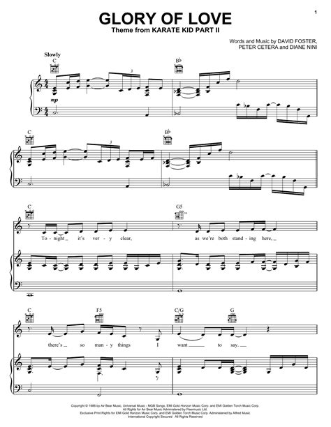 Glory Of Love | Sheet Music Direct