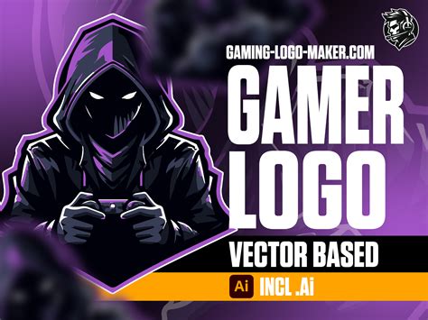 Purple Dark Gamer Gaming Logo – Gaming Logo Maker