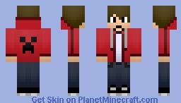 Red Creeper Jacket Minecraft Skin