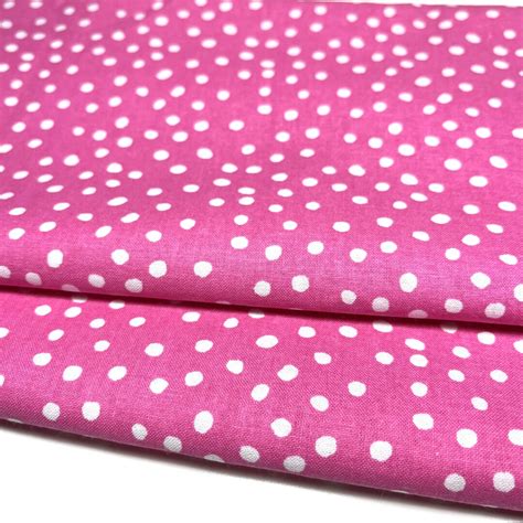 Polka Dot Fabric Fat Quarter 2-pack, White Polka Dots on Pink, 100% Cotton - Etsy