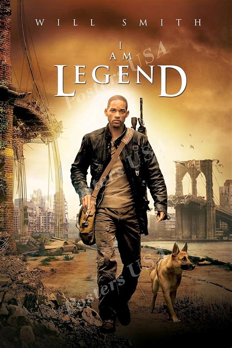 Amazon.com: Posters USA - Will Smith I am Legend GLOSSY FINISH Movie Poster - FIL510 (24" x 36 ...