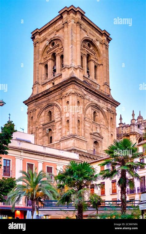 Bell Tower of the Granada Cathedral, Granada, Spain Stock Photo - Alamy