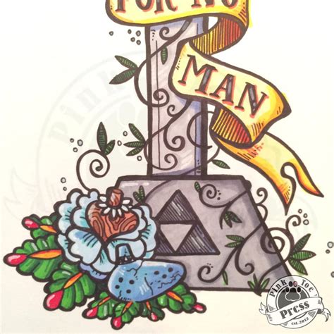 Time Waits for No Man Legend of Zelda inspired artwork print | Etsy