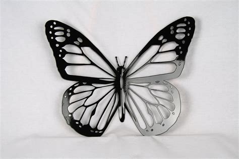 Black Metal Monarch, Butterfly Wall Art, metal butterfly, monarch wall art, butterfly decor ...