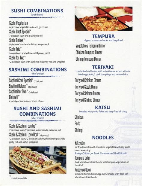 Menus – Osaka Japanese Hibachi Steakhouse & Sushi Bar