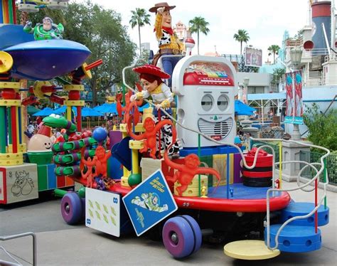 Disney World Retired Attractions - Toy Story Float in the Block Party Bash Parade at Disney's ...