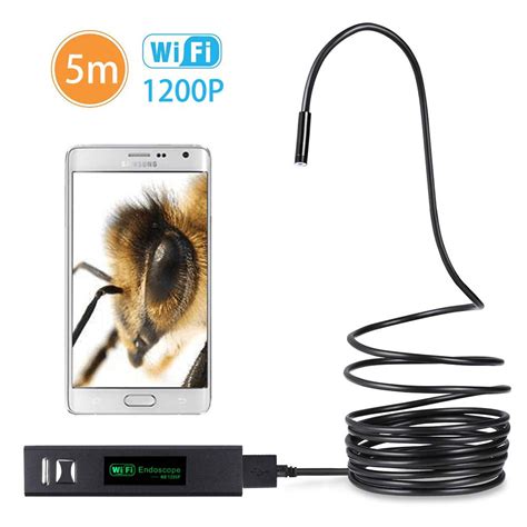 Juslike Wireless Endoscope Camera - WiFi Borescope Inspection - 2.0MP HD Flexible Snake Camera ...