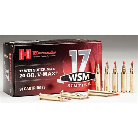 Bullseye North | Hornady Ammo 17 WSM (Winchester Super Magnum) 20gr V ...