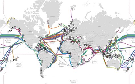 Map of submarine cables and connecting points (from: submarinecablemap.com) : r/MapPorn