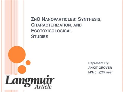 Zinc oxide nanoparticles