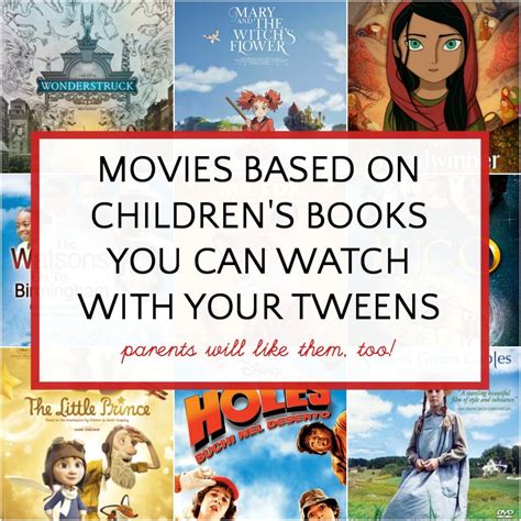 Best movies based on children's books for families to watch together. Great family movie night ...