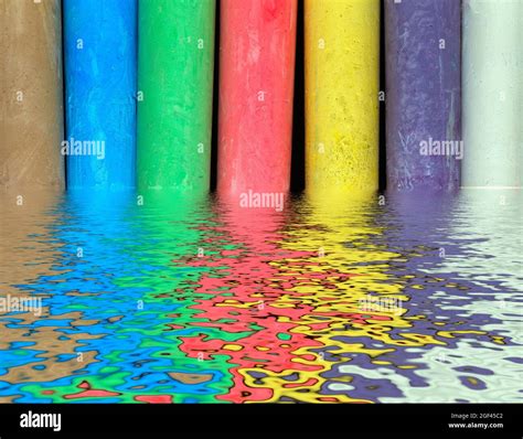 Crayon in pastel colors Stock Photo - Alamy