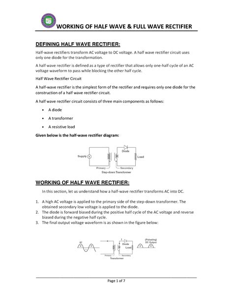 Defining Half Wave Rectifier - DEFINING HALF WAVE RECTIFIER: Half-wave ...