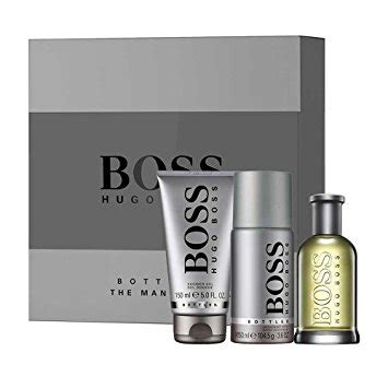 Hugo Boss Bottled Gift set for Men 50ml EDT+Deodorant Spray+Shower gel - faureal