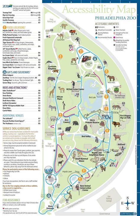 Philadelphia Zoo map | Zoo map, Philadelphia zoo, Zoo