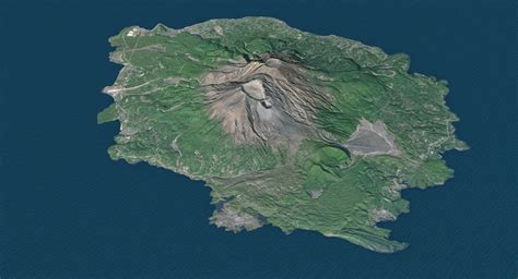 3D sakurajima volcano island - TurboSquid 1521611