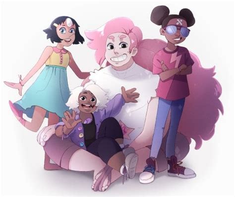 Full Gem Steven and half-human Crystal Gems : stevenuniverse