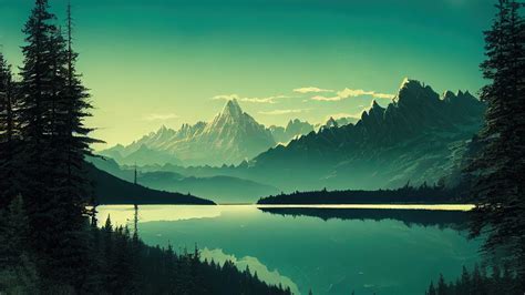 🔥 Download Mountain Lake Reflection Nature Scenery 4k Wallpaper iPhone ...