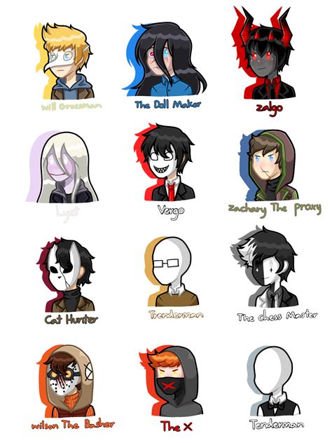 Creepypasta: Characters 8 by BeamB2 on DeviantArt