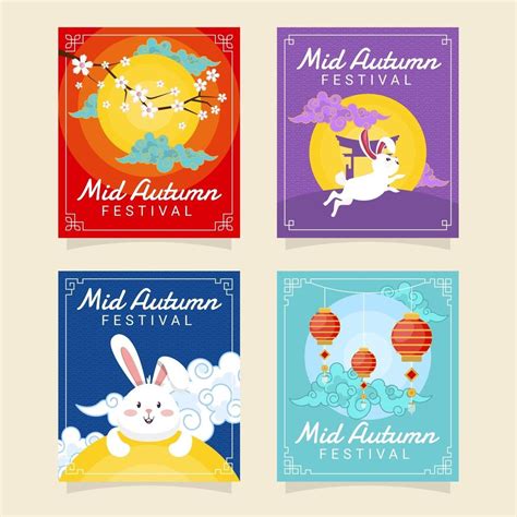 Mid Autumn Festival Card Collection 2785593 Vector Art at Vecteezy