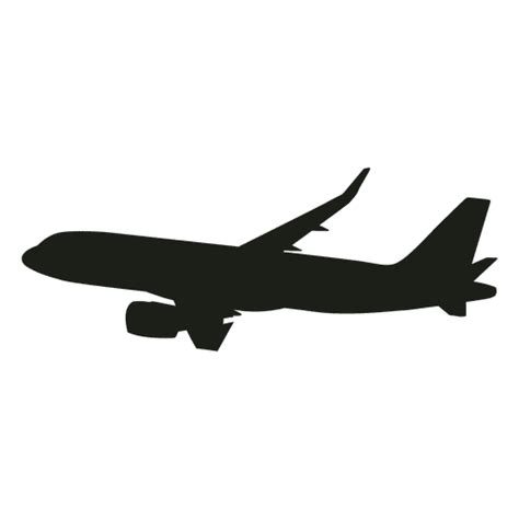 Commercial Airplane In Flight Silhouette PNG & SVG Design For T-Shirts