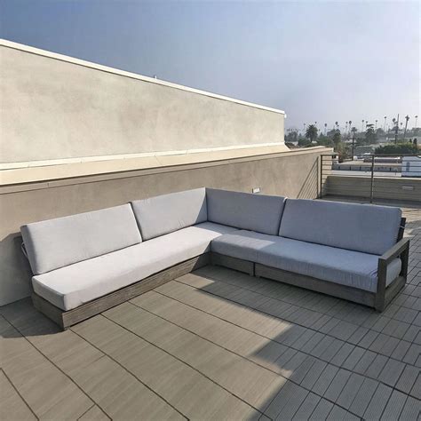 Ventura Deep Seating Teak Sectional with Cushion - IKsun Teak Patio ...