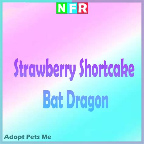 Strawberry Shortcake Bat Dragon NFR Neon Fly Ride Virtual Pet - Etsy